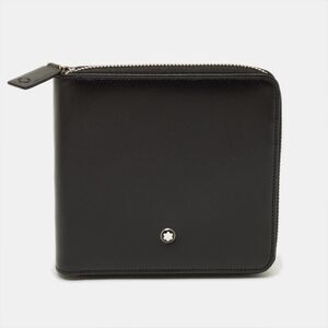 Montblanc Meisterstuck Black Leather Horizontal Zip Around Wallet